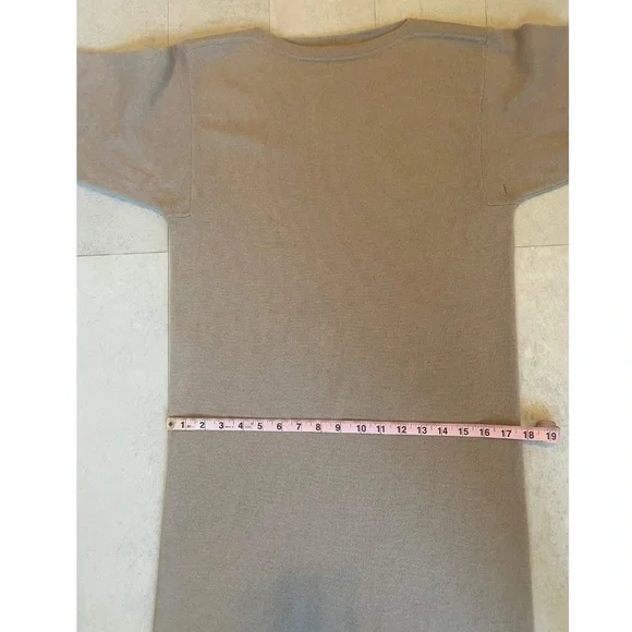 Cashmere Midi Dress Beige Cream Neutral Size M - Picture 7 of 9